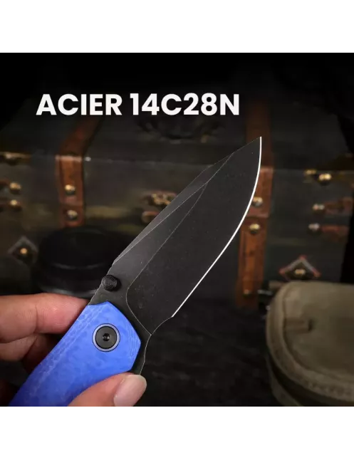 Remette Cool Whale RTCL-GN6 Folding Knife Blackwash 14C28N