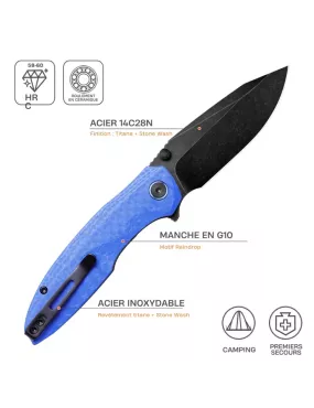 Couteau pliant Remette RTCL-GN6 Cool Whale Blackwash 14C28N