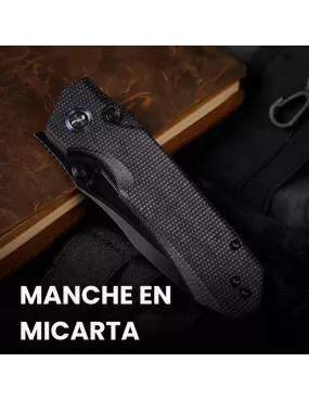 Couteau pliant Remette RT-Rhino MC25B | 14C28N Micarta