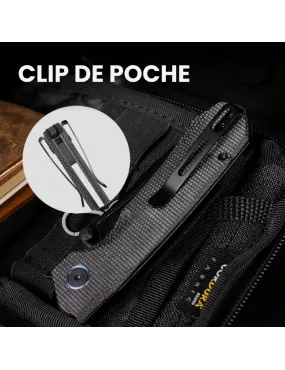 Couteau pliant Remette RT-Rhino MC25B | 14C28N Micarta