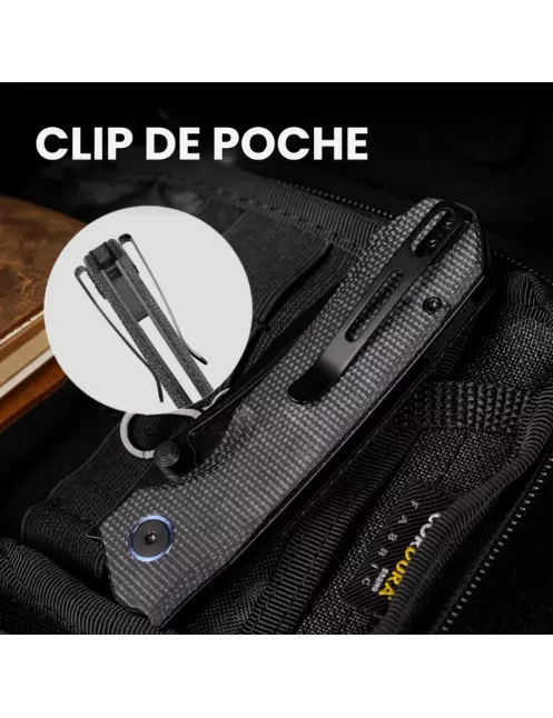 Couteau pliant Remette RT-Rhino MC25B | 14C28N Micarta