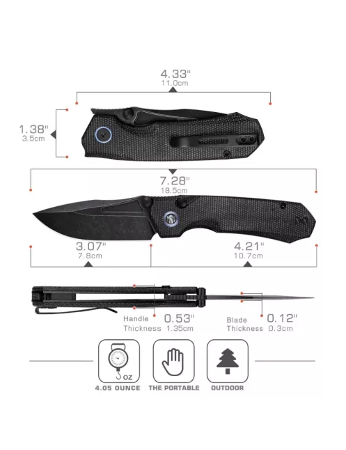 Remette RT-Rhino MC25B Folding Knife | 14C28N Micarta