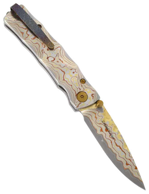 Mcusta MC-33RD Folding Knife | Damascus V-Toku Limited Edition