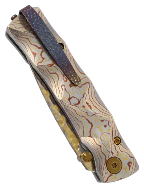 Mcusta MC-33RD Folding Knife | Damascus V-Toku Limited Edition
