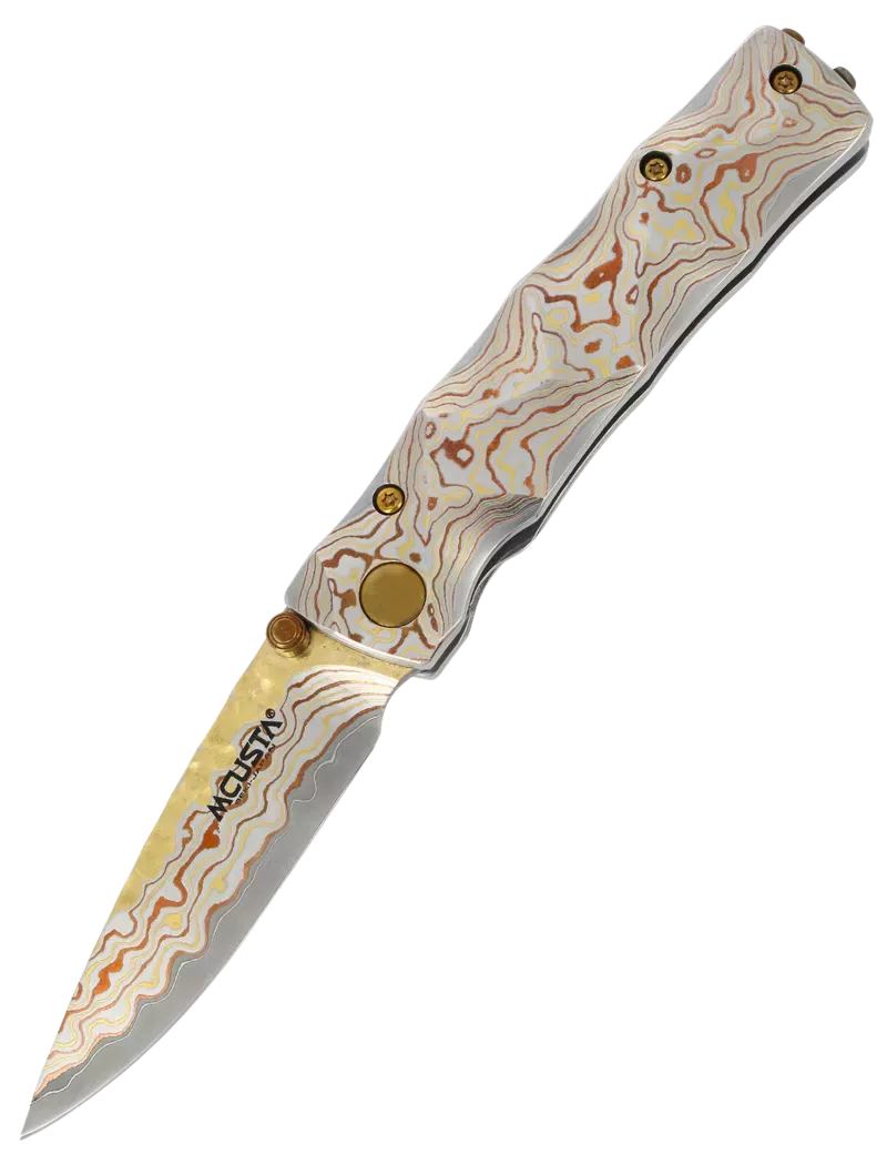 Mcusta MC-33RD Folding Knife | Damascus V-Toku Limited Edition