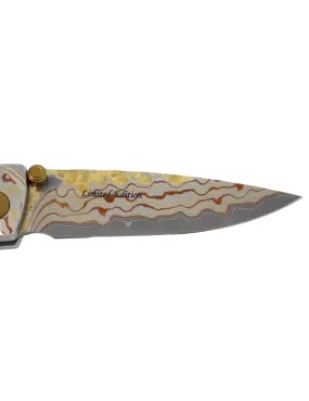 Mcusta MC-33RD Folding Knife | Damascus V-Toku Limited Edition
