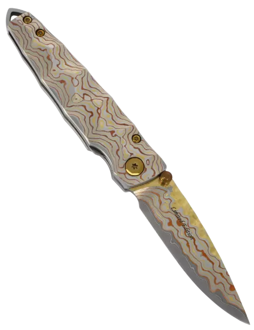 Mcusta MC-34RD Folding Knife | Damascus V-Toku Limited Edition