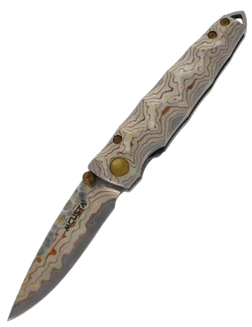 Mcusta MC-34RD Folding Knife | Damascus V-Toku Limited Edition