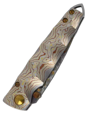 Mcusta MC-34RD Folding Knife | Damascus V-Toku Limited Edition