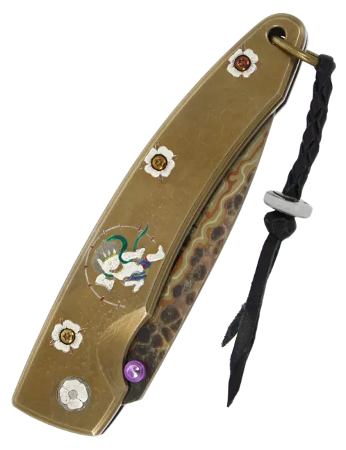 Couteau pliant Mcusta MC114RD-R Raijin | Damas V-Toku Série Limitée