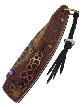 Mcusta MC114RD-R Raijin Folding Knife | Damascus V-Toku Limited Editio