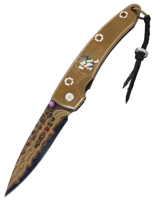 Couteau pliant Mcusta MC114RD-R Raijin | Damas V-Toku Série Limitée