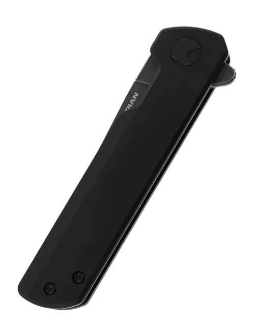 HOPIAN CLAVE Black Folding Knife | D2 Black Stonewash Blade