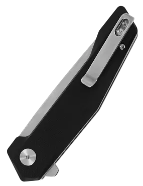 Couteau pliant HOPIAN VEX Black | D2 Stonewash G10