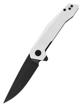Couteau pliant HOPIAN VEX White | D2 Black Stonewash G10