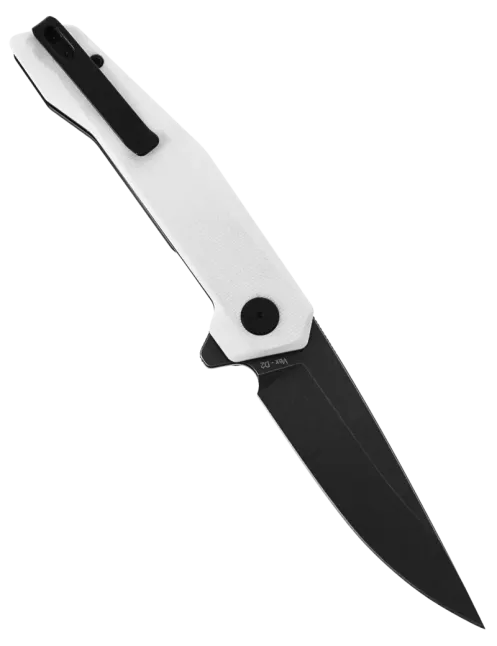 Couteau pliant HOPIAN VEX White | D2 Black Stonewash G10