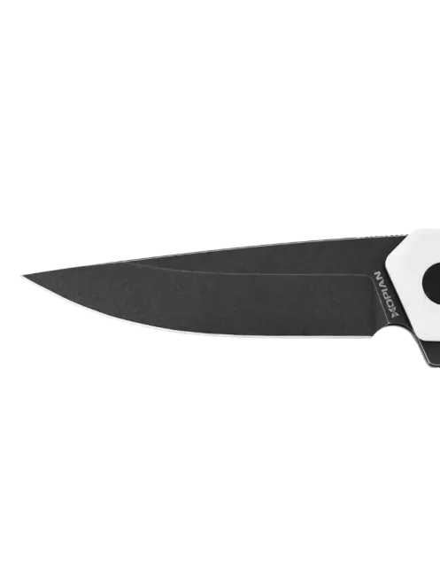 Couteau pliant HOPIAN VEX White | D2 Black Stonewash G10