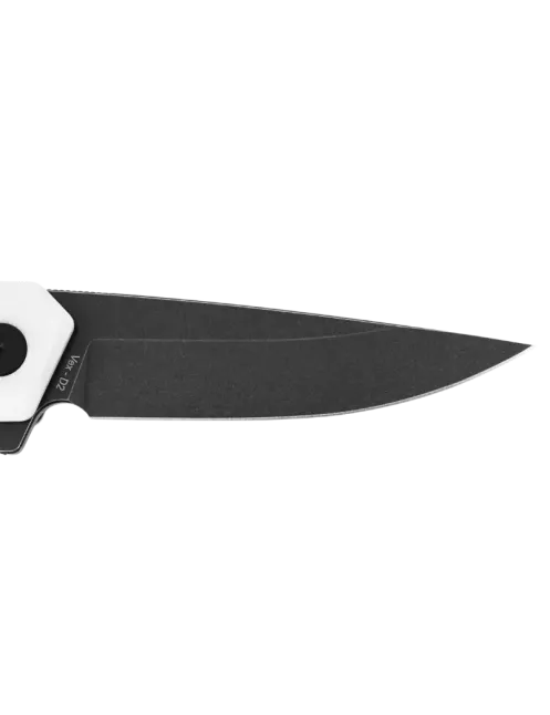 HOPIAN VEX White Folding Knife | D2 Black Stonewash G10