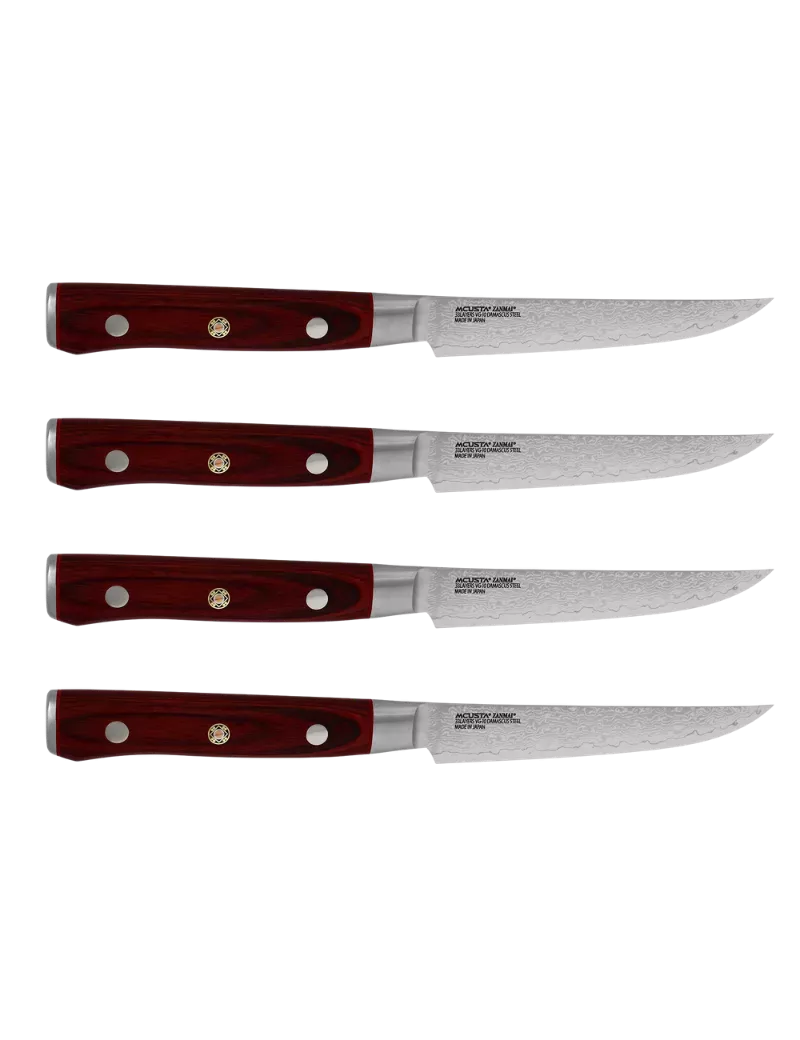 MCUSTA ZCPR3-8020DX4 Coffret 4 Couteaux Steak VG10 Damas