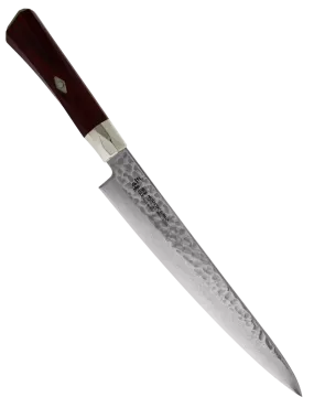 MCUSTA ZANMAI Sujihiki 240 mm VG-10 Damassé Martelé