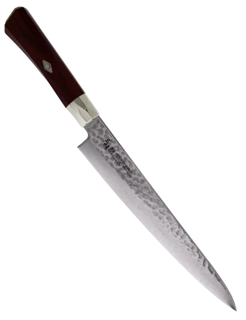 MCUSTA ZANMAI Sujihiki 240 mm VG-10 Damassé Martelé