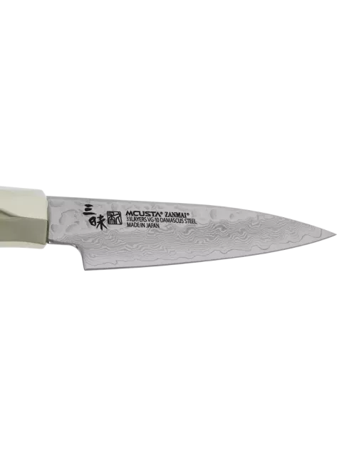 MCUSTA ZANMAI Petty 90 mm VG-10 Damassé Martelé Micarta