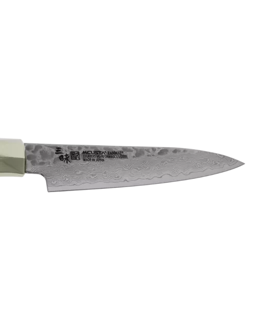 MCUSTA ZANMAI Petty 110 mm VG-10 Damassé Martelé Micarta