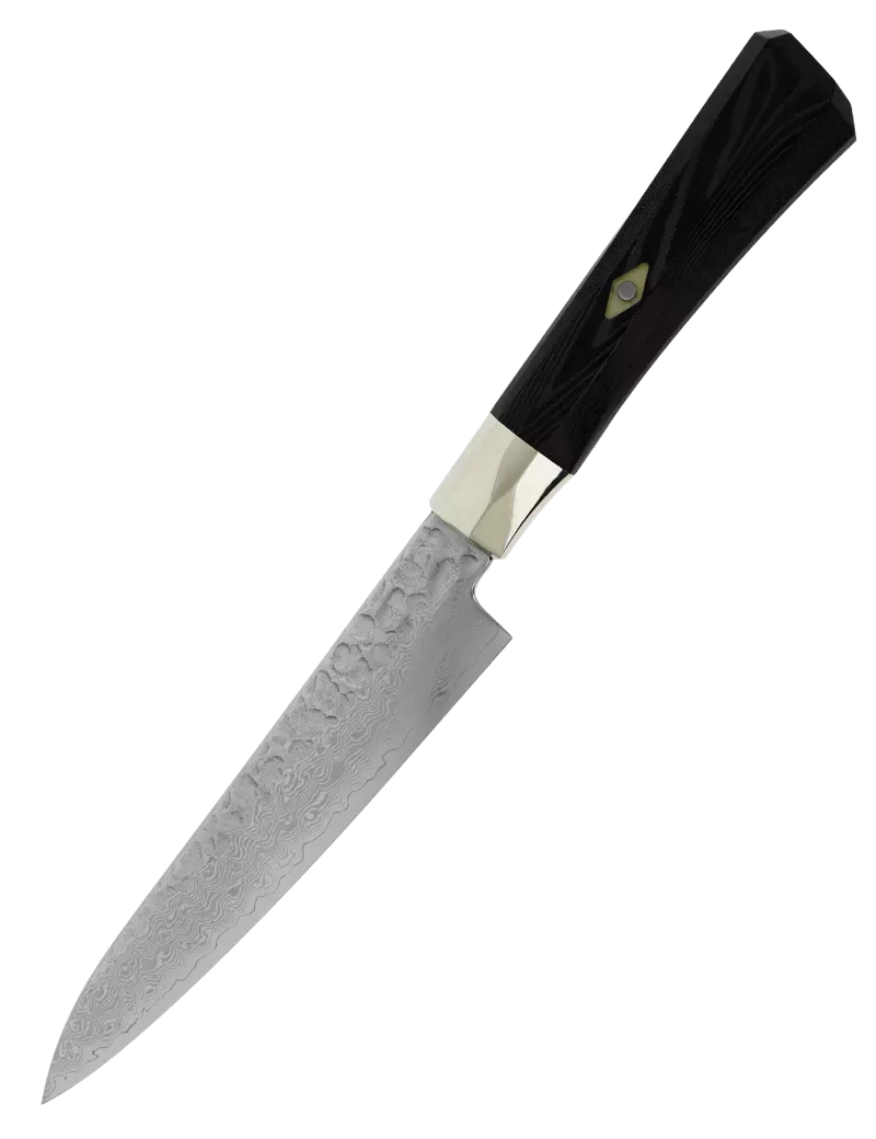 MCUSTA ZANMAI Petty 150 mm VG-10 Damassé Martelé Micarta