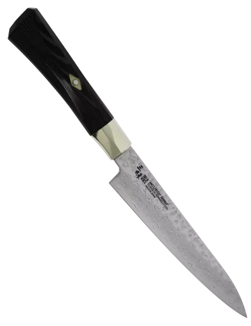MCUSTA ZANMAI Petty 150 mm VG-10 Damassé Martelé Micarta