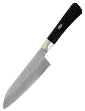 MCUSTA ZANMAI Santoku 180 mm VG-10 Damassé Martelé Micarta
