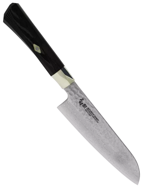 MCUSTA ZANMAI Santoku 180 mm VG-10 Damassé Martelé Micarta