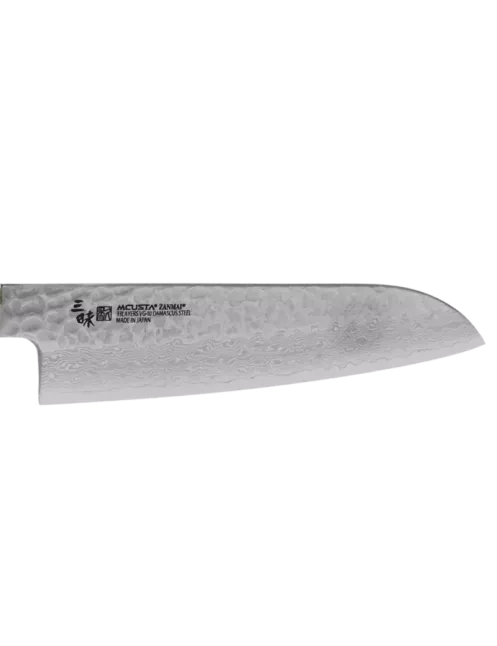 MCUSTA ZANMAI Santoku 180 mm VG-10 Damassé Martelé Micarta