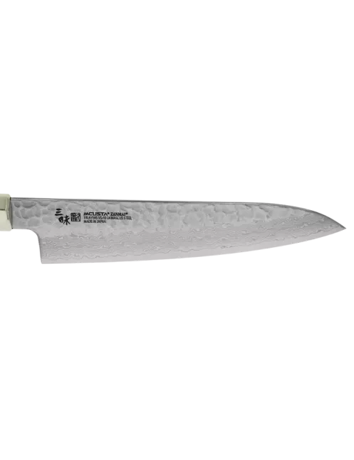 MCUSTA ZANMAI Gyuto 180 mm VG-10 Damassé Martelé Micarta