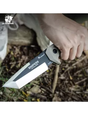 HXOUTDOOR SNIPERS D-183 Couteau Tanto fixe 7Cr17MoV
