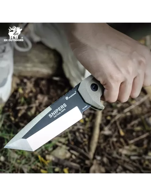 HXOUTDOOR SNIPERS D-183 Couteau Tanto fixe 7Cr17MoV
