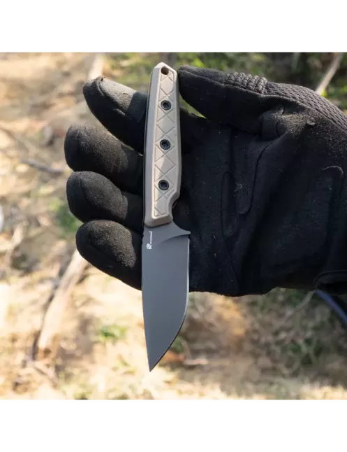 HXOUTDOOR D-354B MAVERICK Couteau fixe 14C28N G10 Gris