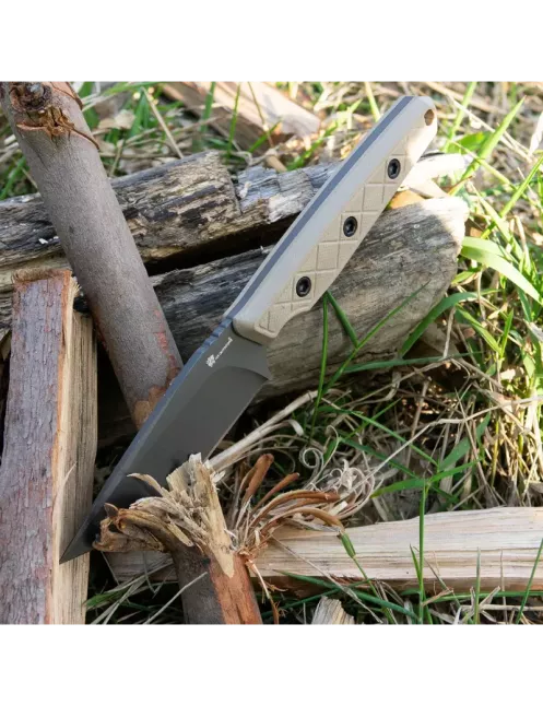 HXOUTDOOR D-354B MAVERICK Couteau fixe 14C28N G10 Gris