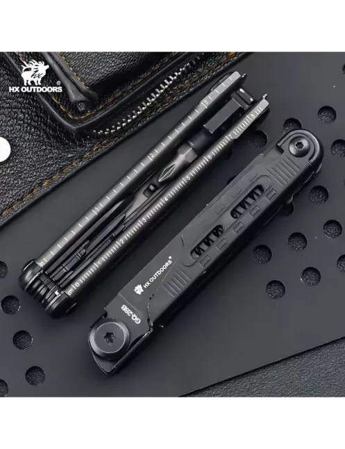 HXOUTDOOR GQ-28B SWIFTTRAIL Multitool 8 fonctions noir