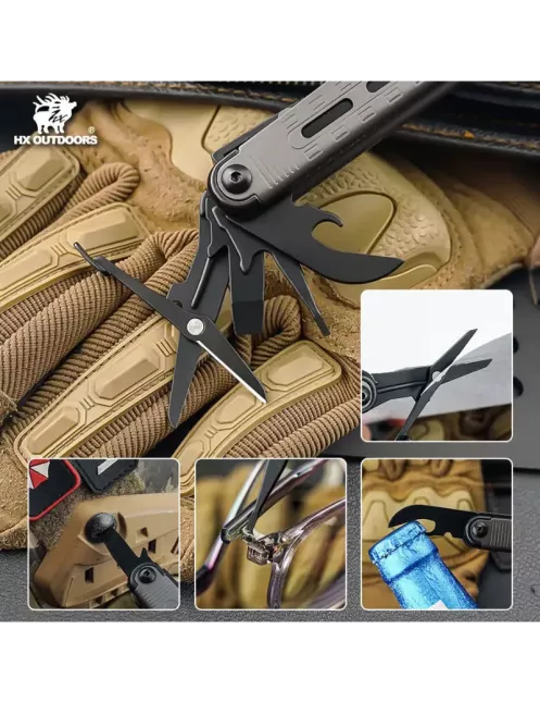 HXOUTDOOR GQ-28A SWIFTTRAIL Multitool 8 fonctions gris