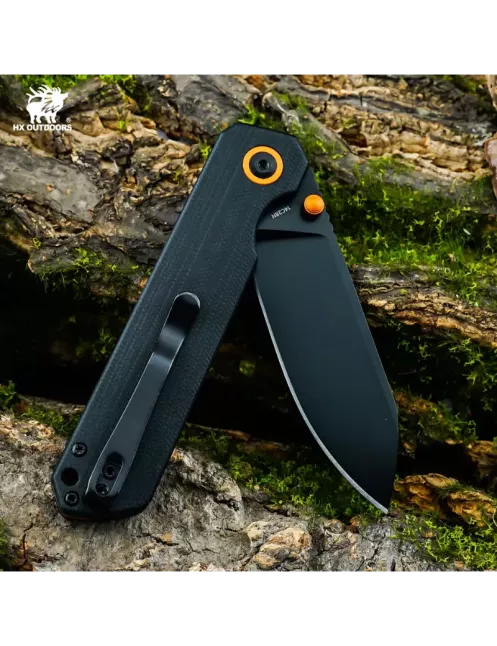 HXOUTDOOR HYLA ZD-120S-C Couteau pliant 14C28N Button Lock