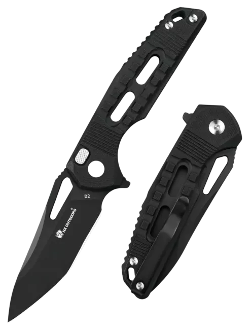 HXOUTDOOR ZD-104B-S ROCK ONYX Couteau pliant D2 Button Lock HXOUTDOOR ZD-104B-S ROCK ONYX Couteau pliant D2 Button Lock
