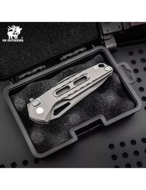 HXOUTDOOR ZD-104A-S ROCK ONYX Couteau pliant D2 Aluminium