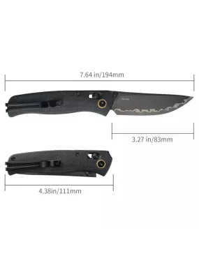 SRM Medal 255L-MB3 Couteau pliant EDC 140Cr Micarta