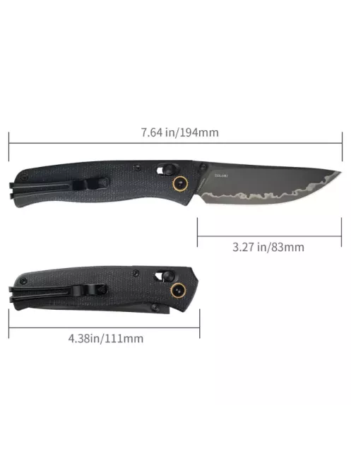 SRM Medal 255L-MB3 Couteau pliant EDC 140Cr Micarta