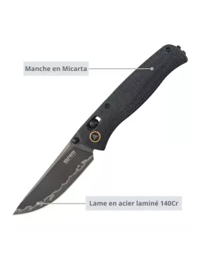 SRM Medal 255L-MB3 Couteau pliant EDC 140Cr Micarta