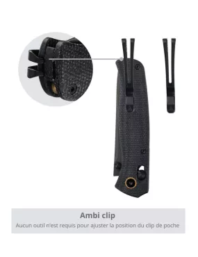 SRM Medal 255L-MB3 Couteau pliant EDC 140Cr Micarta
