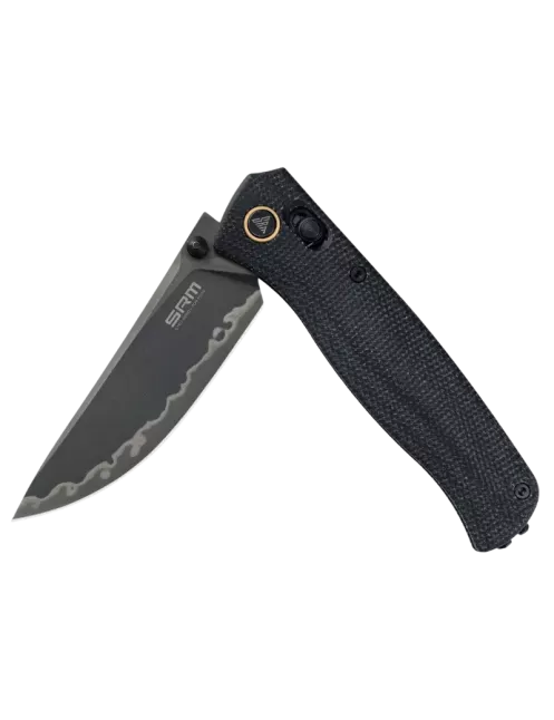 SRM Medal 255L-MB3 Couteau pliant EDC 140Cr Micarta