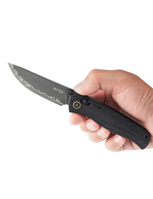 SRM Medal 255L-MB3 Couteau pliant EDC 140Cr Micarta