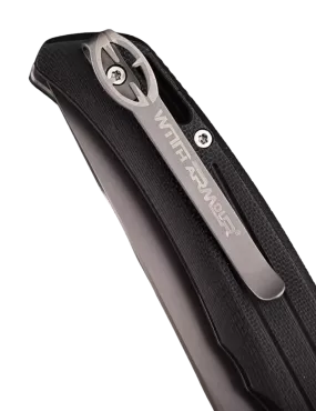 WITHARMOUR Gundog-BK WA-101BK – Couteau pliant D2