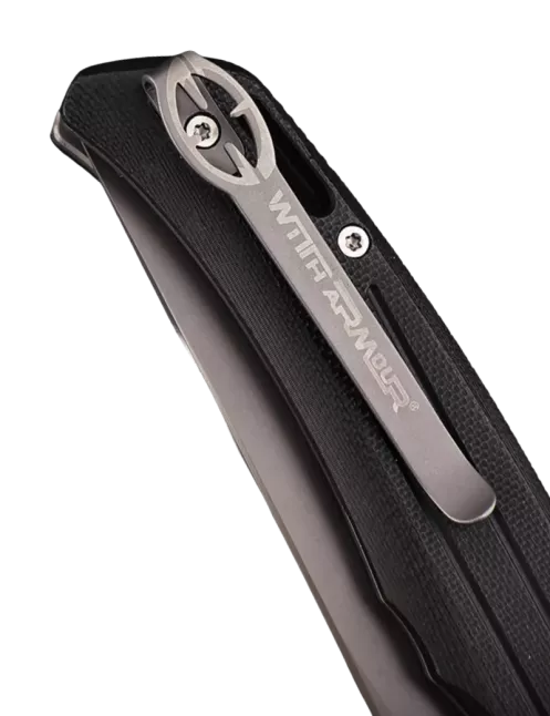 WITHARMOUR Gundog-BK WA-101BK – Couteau pliant D2
